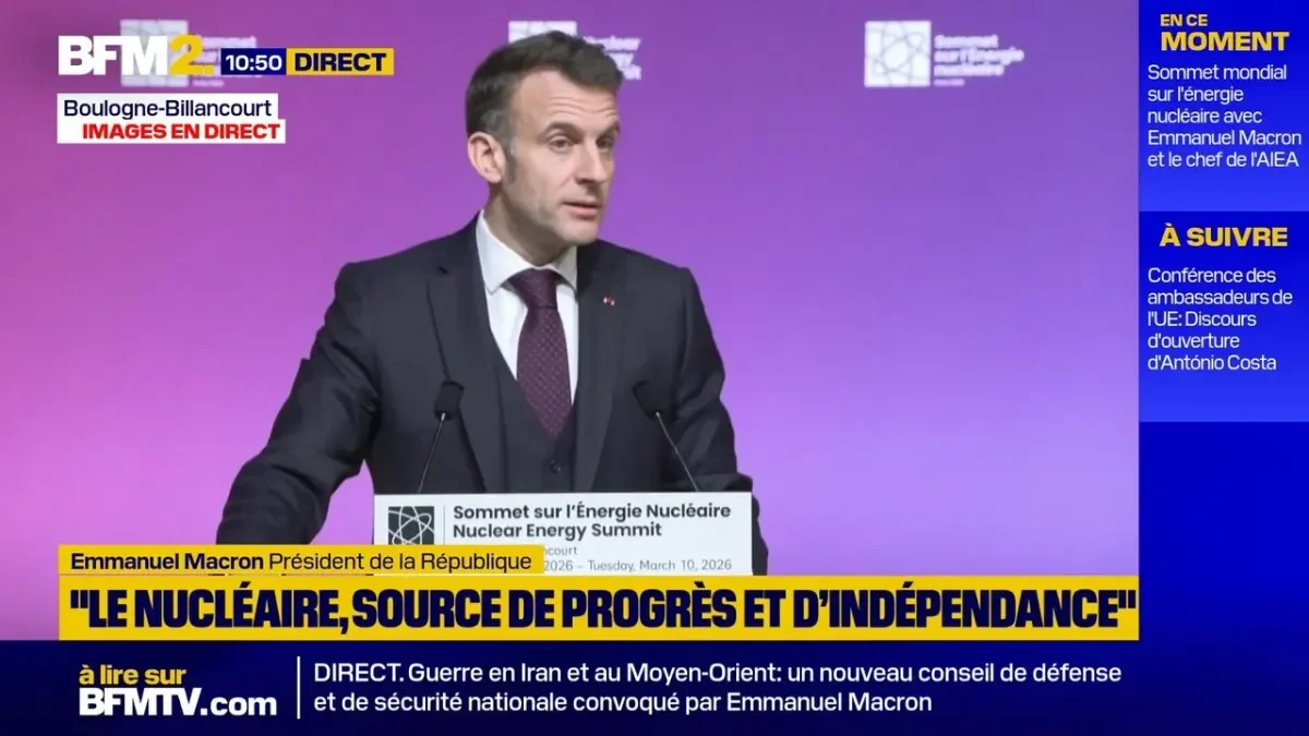Macron ouvre le deuxième sommet mondial de l'énergie nucléaire au moment de la crise au Moyen-Orient
