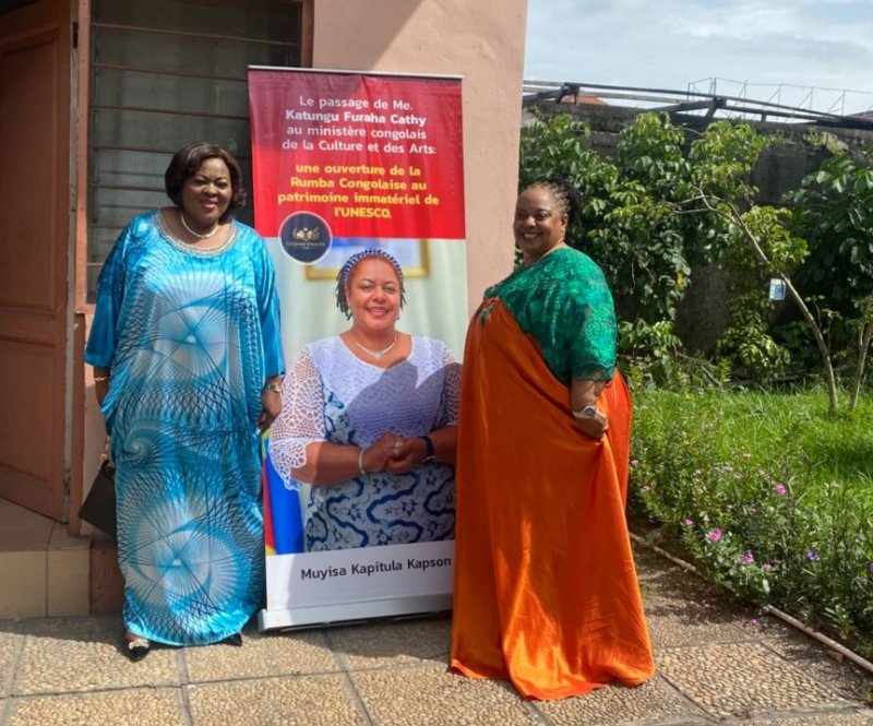 Vernissage de l'ouvrage : « Le passage de Mme Katungu FURAHA Cathy au ministère congolais de la Culture et des Arts : l'ouverture de la rumba congolaise au patrimoine immatériel de l'UNESCO »Écrit par Muyisa Kapitula Kapson.