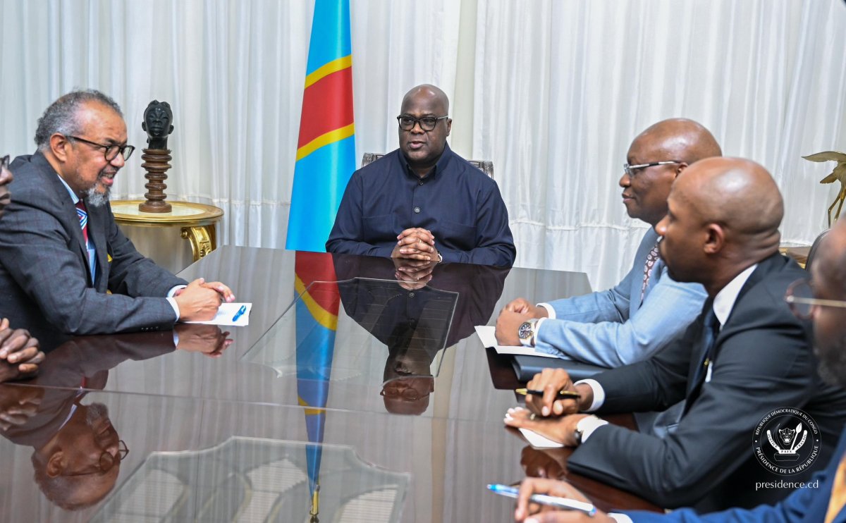 Guérisons et nouveau centre de traitement à Bunia : le Dr Tedros fait le point sur Ebola avec le Chef de l'État