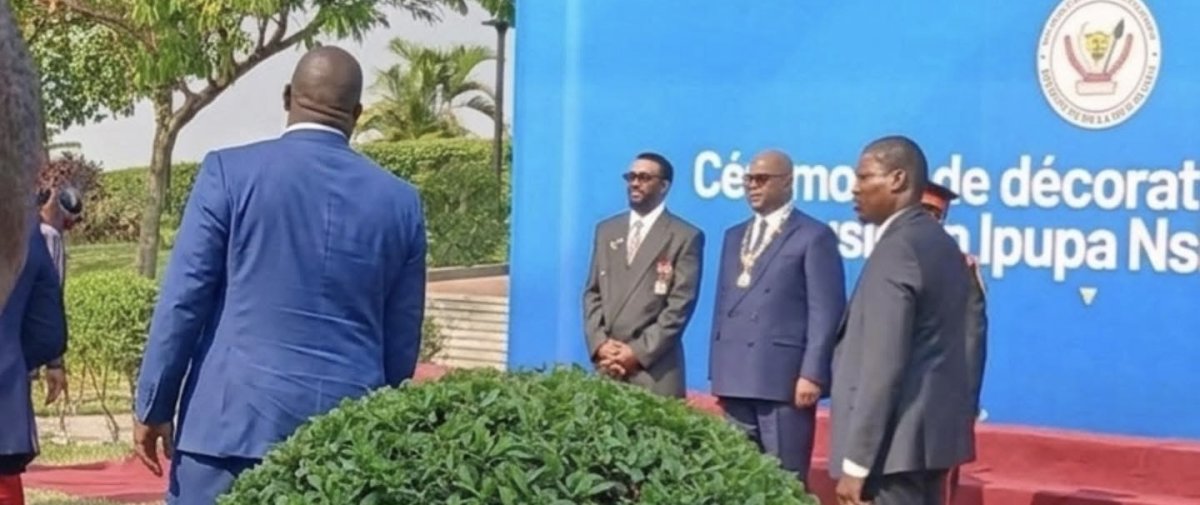 Fally Ipupa a été décoré par le président de la République à la Cité de l’Union africaine