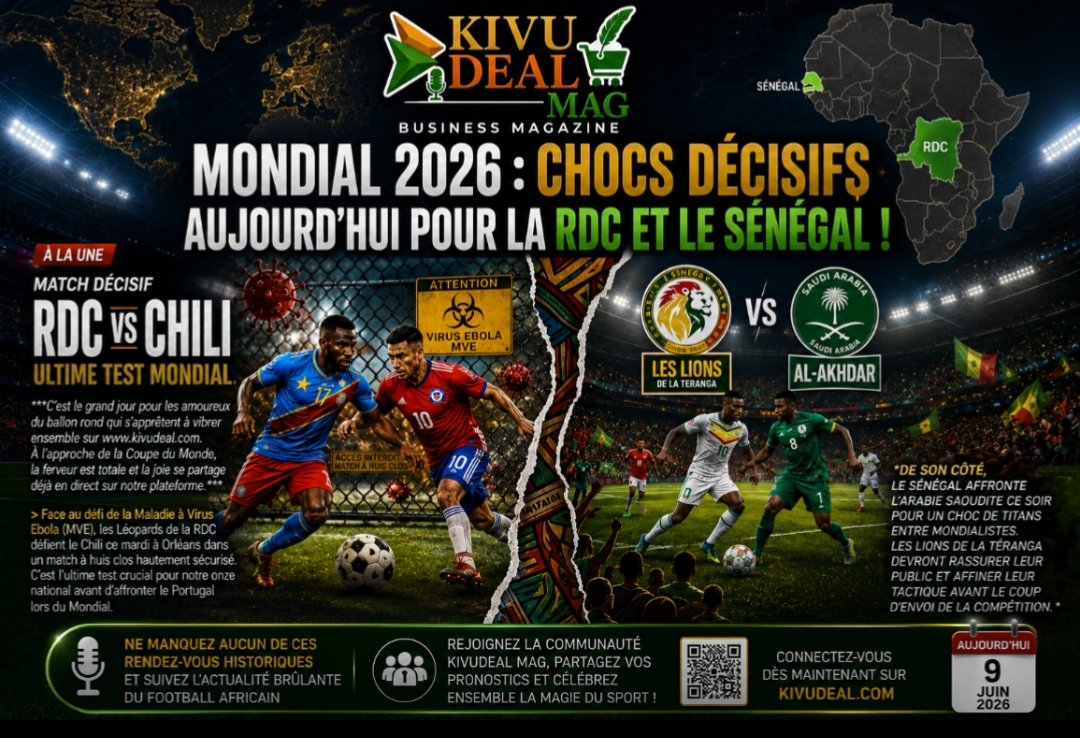 Mondial 2026 : Jour de vérité pour la RDC et le Sénégal !